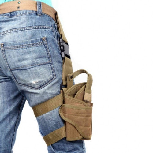 Tactical Puttee Thigh Leg Pistol Gun Holster Pouch